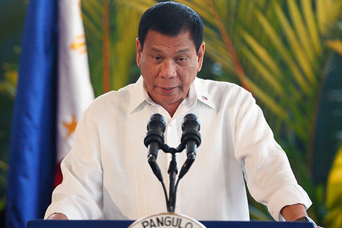 
Tổng thống Philippines Rodrigo Duterte Ảnh: AP

