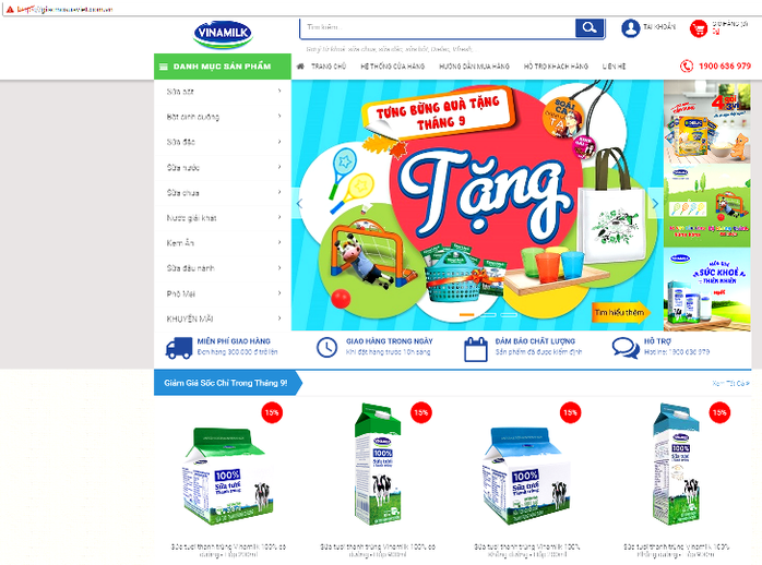 Website Vinamilk eShop - Giấc Mơ Sữa Việt có địa chỉ: https://giacmosuaviet.com.vn/