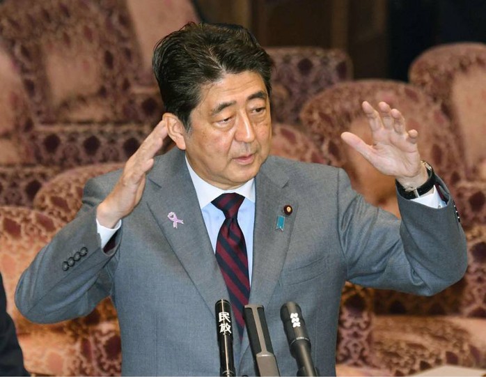 
Thủ tướng Nhật Bản Shinzo Abe phát biểu hôm 15-11. Ảnh: Kyodo
