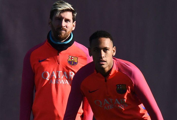 Lionel Messi và Neymar thoải mái trước trận tiếp Real