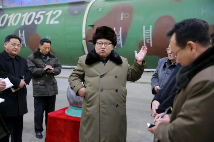 
Nhà lãnh đạo Kim Jong-un nhiều lần khẳng định hạt nhân là con đường mà Triều Tiên sẽ đi. Ảnh: Reuters
