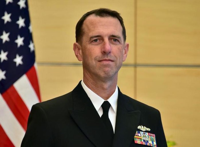 Tư lệnh Hải quân Mỹ John Richardson Ảnh: REUTERS