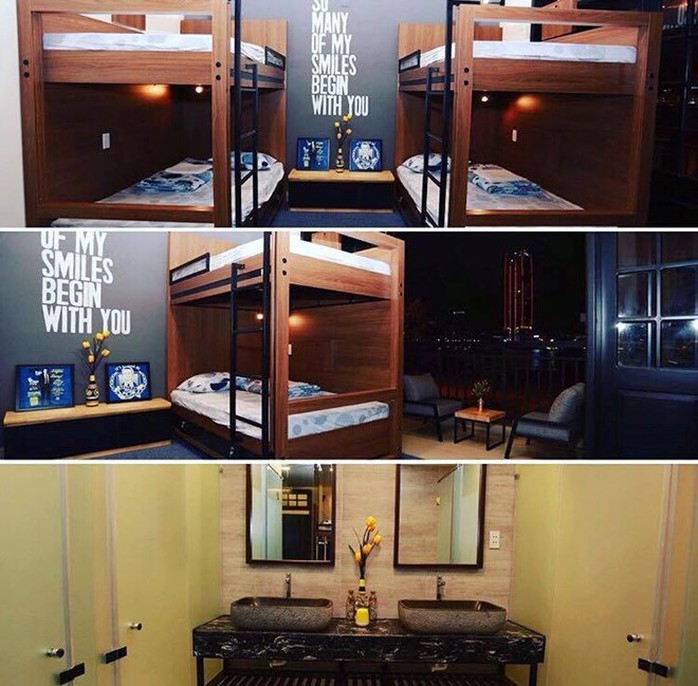 Hostel được thiết kế hiện đại, tinh tế, nội thất sang trọng. Giá phòng ở đây chỉ từ 160.000 đồng/đêm. Ảnh: Backpack.