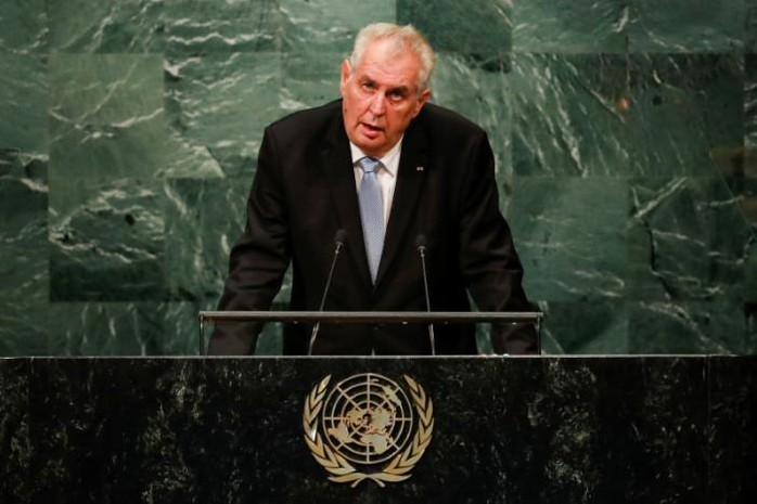 
Tổng thống Czech Milos Zeman. Ảnh: Reuters
