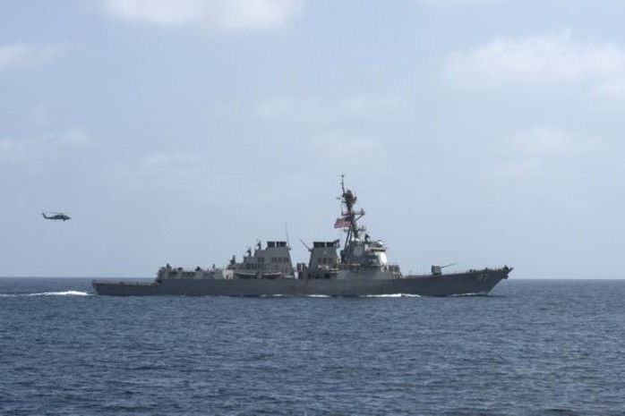 
Tàu khu trục USS Mason. Ảnh: REUTERS
