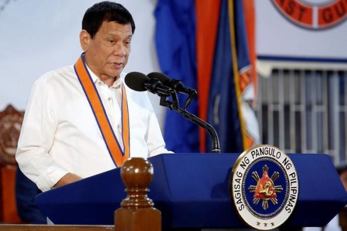 
Tổng thống Duterte hôm 12-10 tuyên bố không tập trận chung với Mỹ vào năm tới. Ảnh: Reuters
