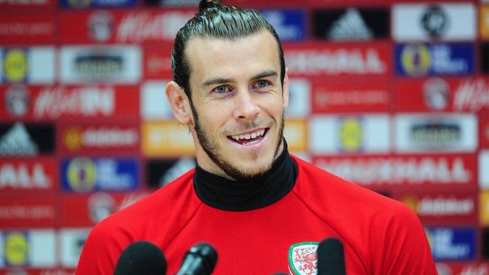 
Gareth Bale trong buổi họp báo trước trận gặp Georgia
