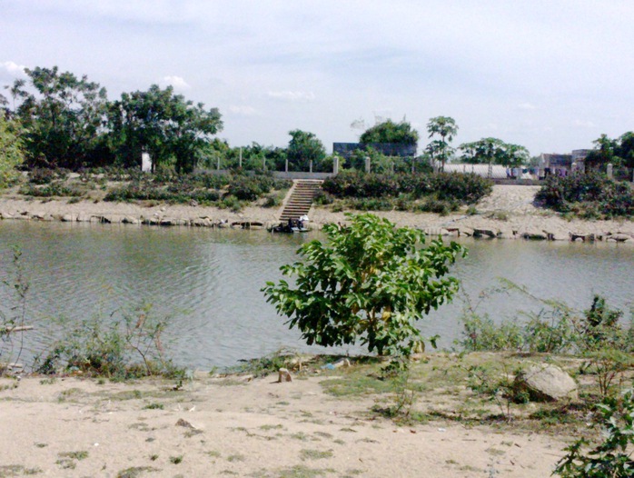 
Sông Hà Thanh, nơi phát hiện thi thể nạn nhân
