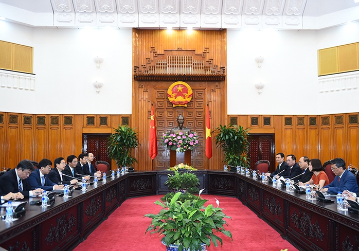
Thủ tướng Nguyễn Xuân Phúc tiếp Ủy viên Quốc vụ, Bộ trưởng Công an Trung Quốc Quách Thanh Côn
