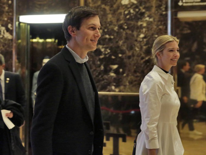 
Cô Ivanka Trump và chồng, anh Jared Kushner. Ảnh: AP
