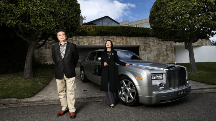 Công ty bất động sản Sydney Sotheby’s dẫn khách Trung Quốc đi xem nhà bằng xe Rolls Royce Ảnh: DOMAIN.COM.AU