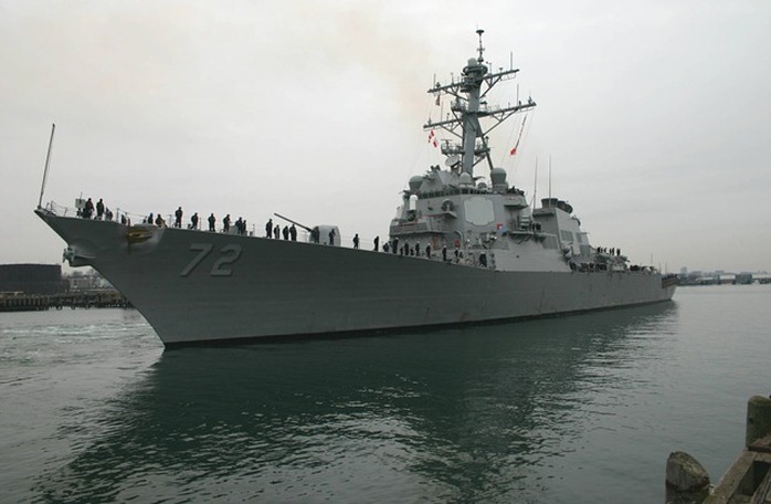 Khu trục hạm USS Mahan. Ảnh: WIKIMEDIA