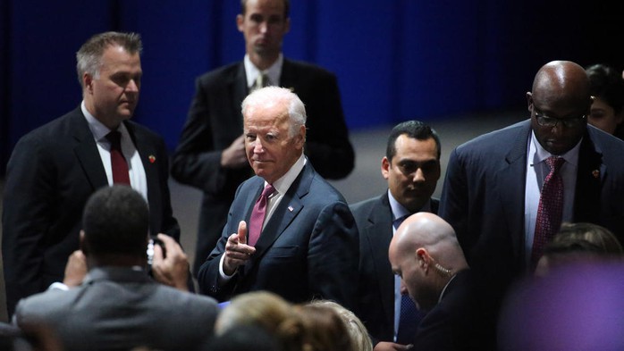 Phó Tổng thống Joe Biden tham dự buổi nói chuyện hôm 10-1.