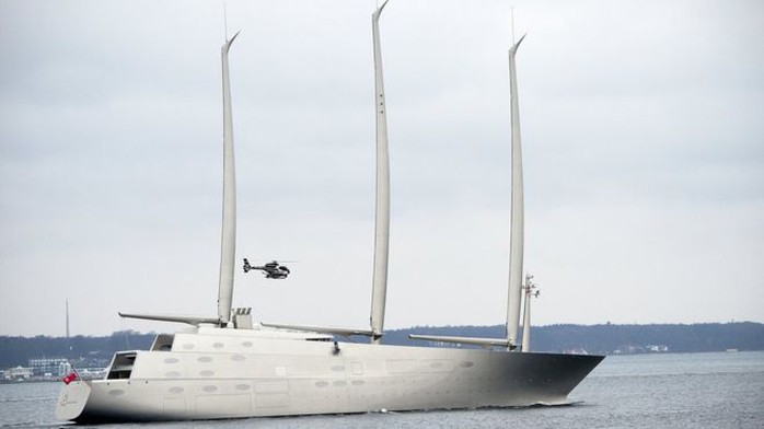 Siêu du thuyền Sailing Yacht A. Ảnh: EPA