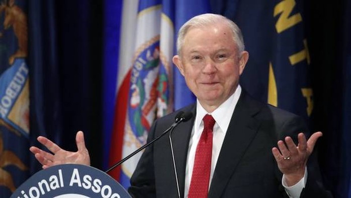 Bộ trưởng Tư pháp Mỹ Jeff Sessions. Ảnh: AP