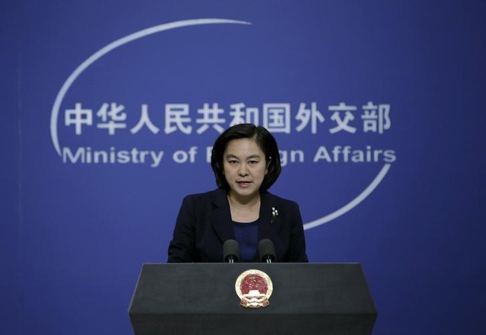 Phát ngôn viên Bộ Ngoại giao Trung Quốc Hoa Xuân Oánh. Ảnh: REUTERS