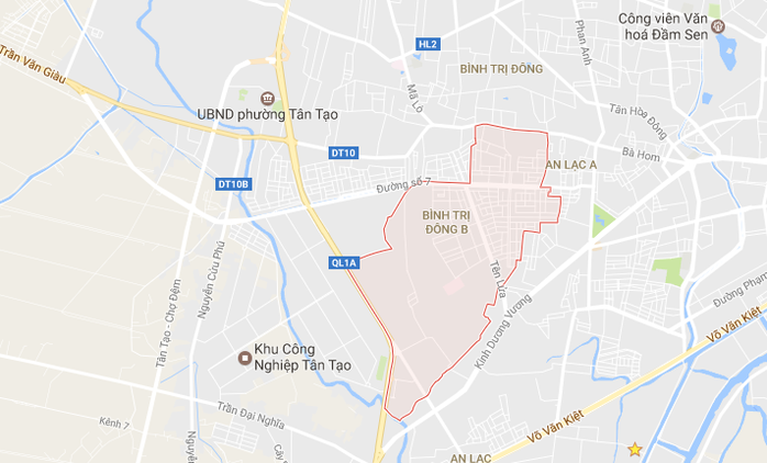 
Phường Bình Trị Đông B, quận Bình Tân, TP HCM rộng 4,5km2 và dân số gần 67.000 người
