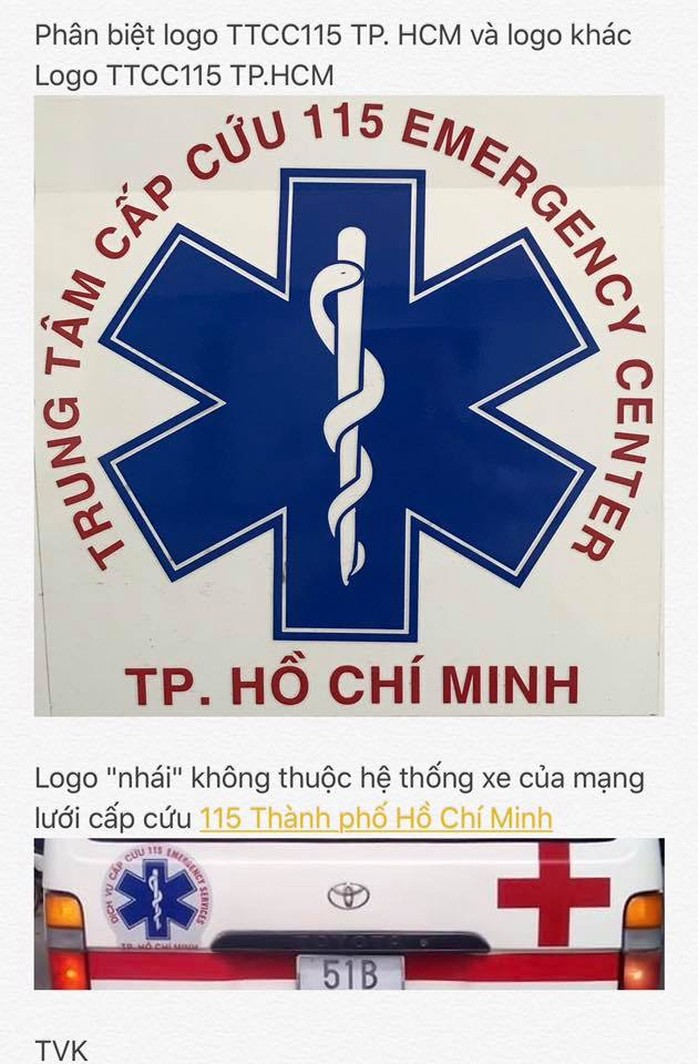 
Xe nhái chỉ khác xe thật ở chỗ logo được đổi từ chữ trung tâm sang chữ dịch vụ - ảnh: facebook Tran Vinh Khanh
