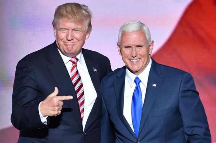 Tổng thống đắc cử Donald Trump và Phó Tổng thống đắc cử Mike Pence. Ảnh: UPI