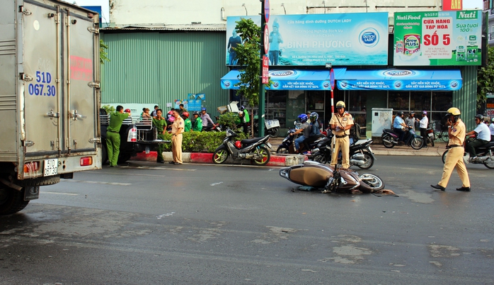 
Hiện trường vụ tai nạn.
