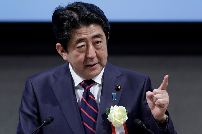 Thủ tướng Nhật Bản Shinzo Abe. Ảnh: BLOOMBERG