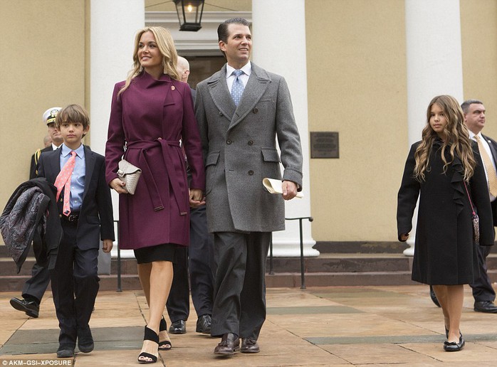 
Donald Trump Jr và vợ Vanessa cùng con trai Don III và con gái Kai Madison. Ảnh: AKM
