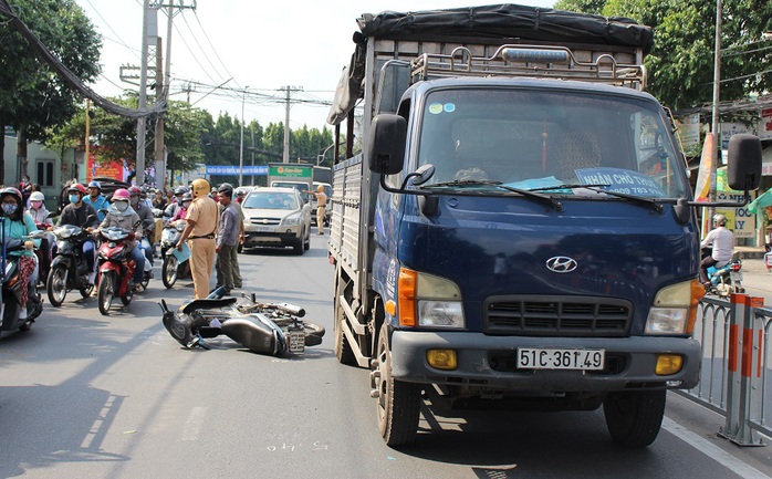 Hiện trường vụ tai nạn.