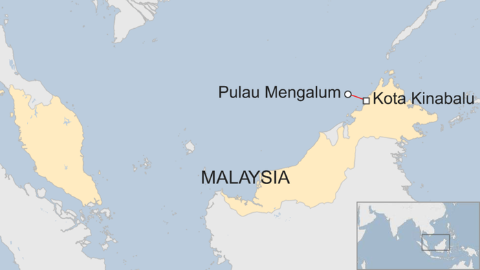 
Con tàu mất tích vào sáng 28-1 khi di chuyển từ TP Kota Kinabalu đến đảo Palau Mengalum. Ảnh: BBC
