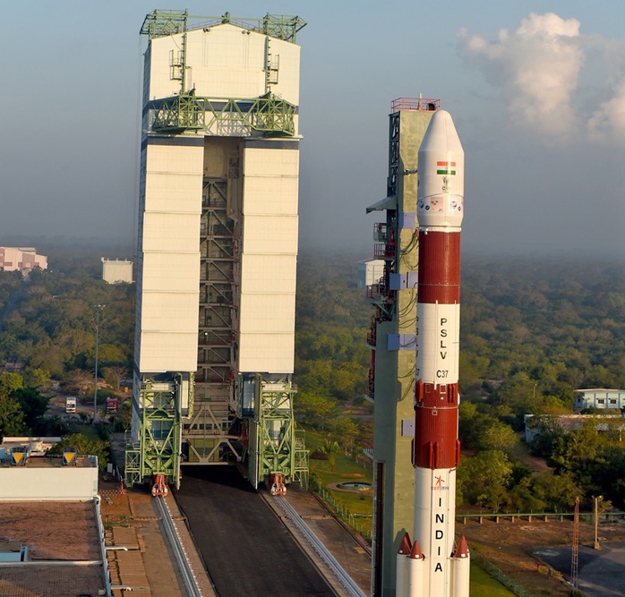 Ấn Độ đã sẵn sàng cho vụ phóng rốc-két mang theo 104 vệ tinh vào không gian Ảnh: ARS TECHNICA