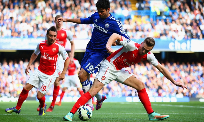 Ở lần tái đấu này, Diego Costa (19) và Chelsea quyết đòi món nợ thua đậm ở lượt đi Ảnh: REUTERS