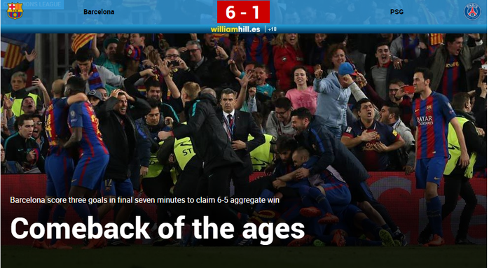 
Tin Barca chiến thắng tràn ngập trên các báo Anh, Đức, Tây Ban Nha, Pháp...
