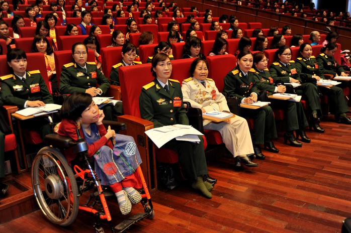 Các đại biểu tham dự phiên khai mạc Đại hội Đại biểu phụ nữ toàn quốc lần XIIẢnh: TTXVN