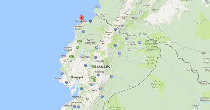 Vụ tai nạn lật xe ở Ecuador vẫn chưa nhiều thông tin. Ảnh: Google Maps