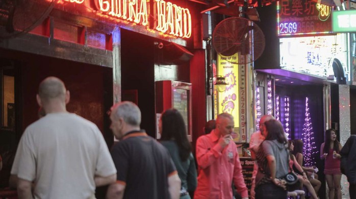 Một quán bar trên đường Lockhart của khu Wan Chai. Ảnh: SCMP