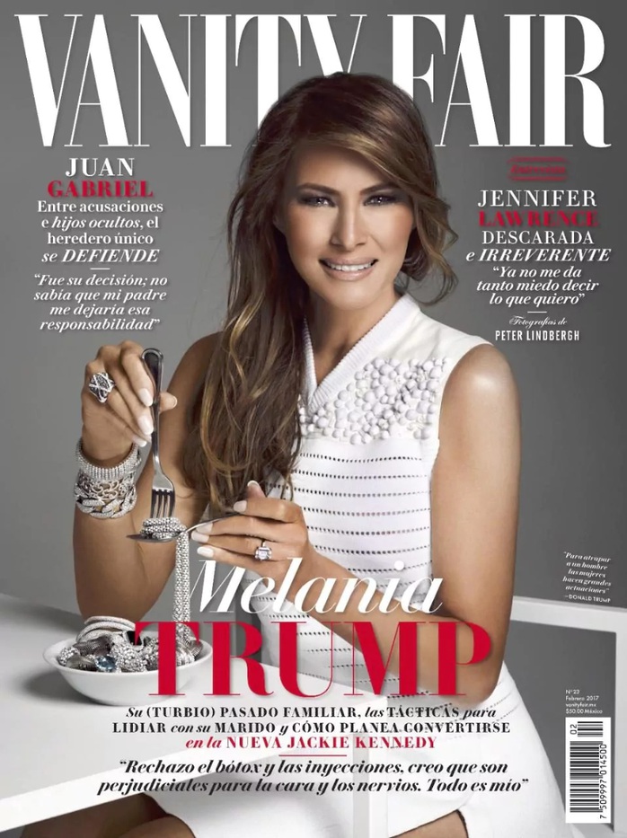 
Bà Melania Trump trên trang bìa tạp chí Vanity Fair. Ảnh: EPA
