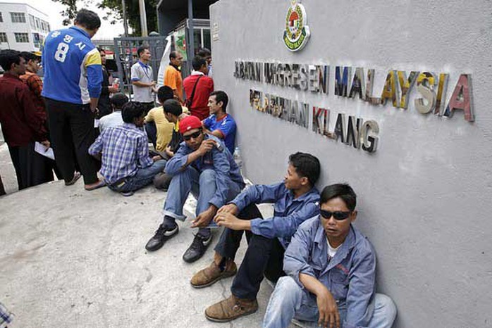 Ở Malaysia hiện có khoảng 2,1 triệu lao động nước ngoài có đăng ký Ảnh: EPA