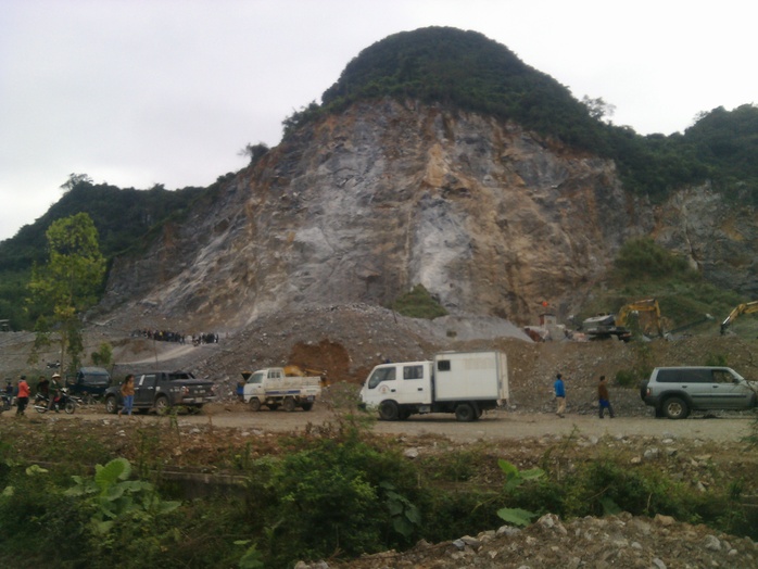 Mỏ đá Rào Trù, nơi xảy ra vụ tai nạn làm 1 người tử vong