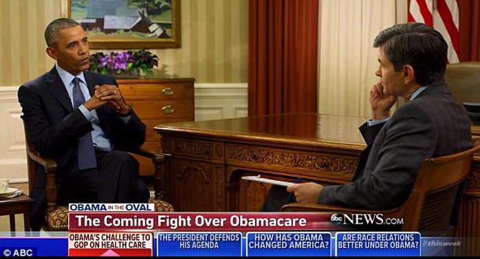 
Tổng thống Mỹ sắp mãn nhiệm Obama trả lời phỏng vấn với đài ABC phát sóng hôm 8-1. Ảnh: ABC
