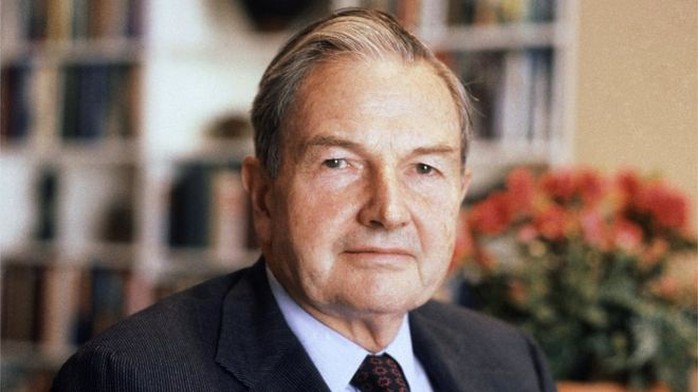 Doanh nhân tỉ phú Mỹ và nhà hoạt động từ thiện David Rockefeller đã qua đời ở tuổi 101. Ảnh: AP