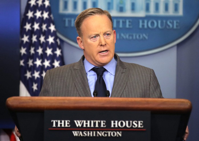 
Thư ký báo chí Nhà Trắng Sean Spicer. Ảnh: Reuters
