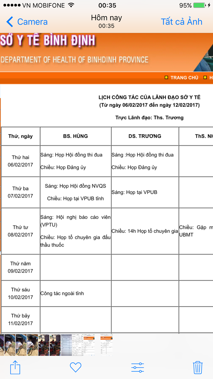 
Theo lịch công tác, ngày 10-2 ông Lê Quang Hùng mới đi công tác ngoài tỉnh nhưng trước đó một ngày ông đã có mặt ở Hà Nội
