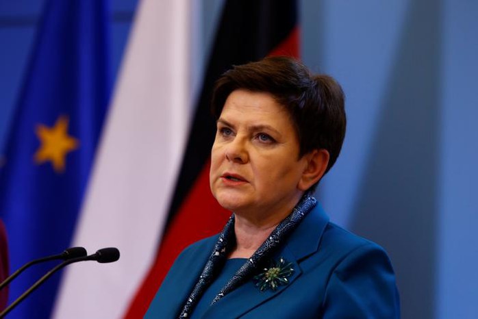 
Bà Szydlo nhậm chức cuối năm 2015. Ảnh; Reuters
