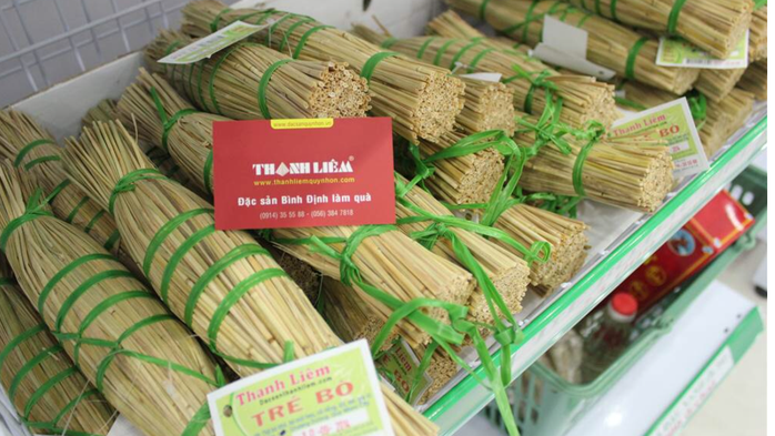 Tré được bày bán tại một cửa hàng đặc sản Bình Định ở TP Quy Nhơn(ảnh Đức Anh)