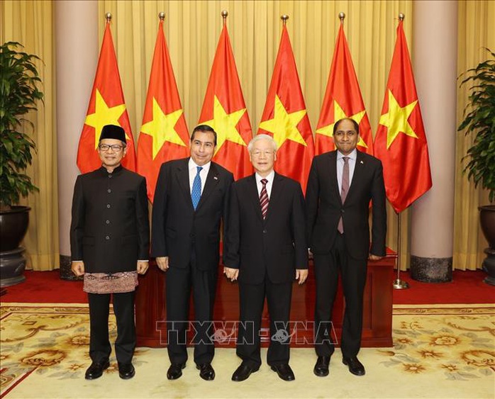 Tổng Bí thư, Chủ tịch nước Nguyễn Phú Trọng tiếp các Đại sứ đến trình Quốc thư - Ảnh 1.