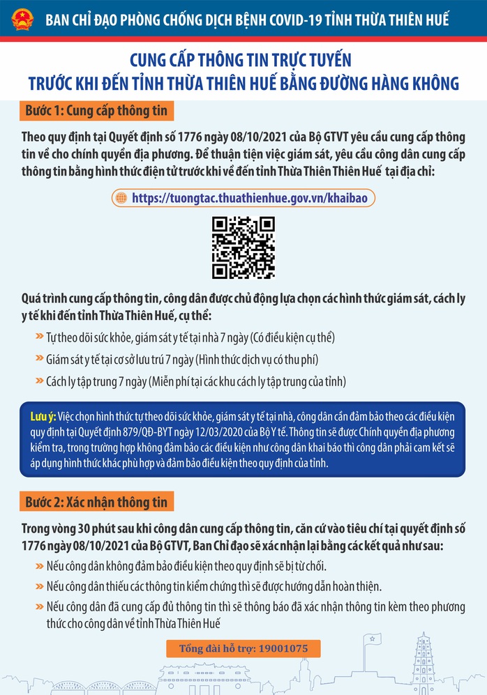 Quy định mới đối với người đến Thừa Thiên - Huế bằng đường hàng không - Ảnh 2.