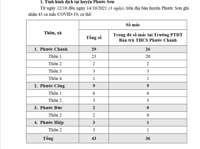 Quảng Nam: Ổ dịch ở Phước Sơn đã có 43 ca Covid-19, riêng 1 trường học 36 ca - Ảnh 2.