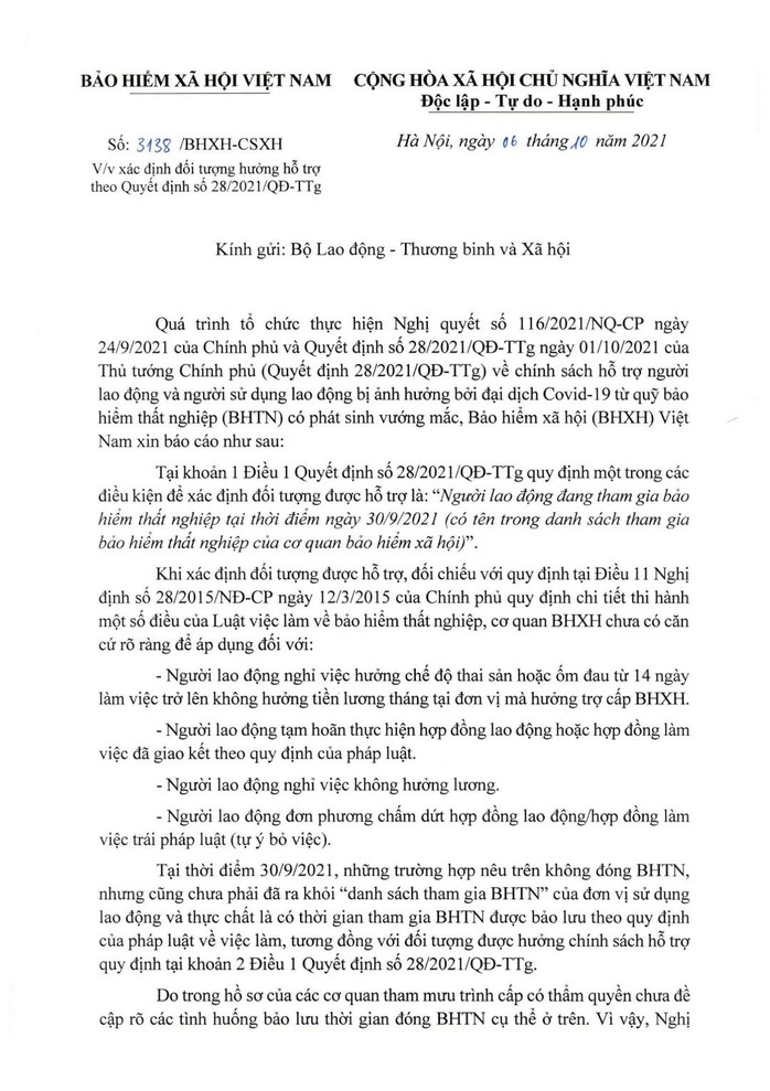 NÓNG: Chưa tiếp nhận hồ sơ người lao động tạm hoãn hợp đồng, nghỉ không lương - Ảnh 2.