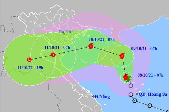 Bão số 7 giật cấp 11 hướng vào Nam đồng bằng Bắc Bộ - Bắc Trung Bộ - Ảnh 1.