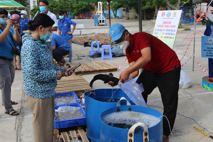 Khánh Hoà: Liên đoàn Lao động phối hợp với Tỉnh đoàn mở điểm tiêu thụ nông sản hỗ trợ nông dân - Ảnh 4.