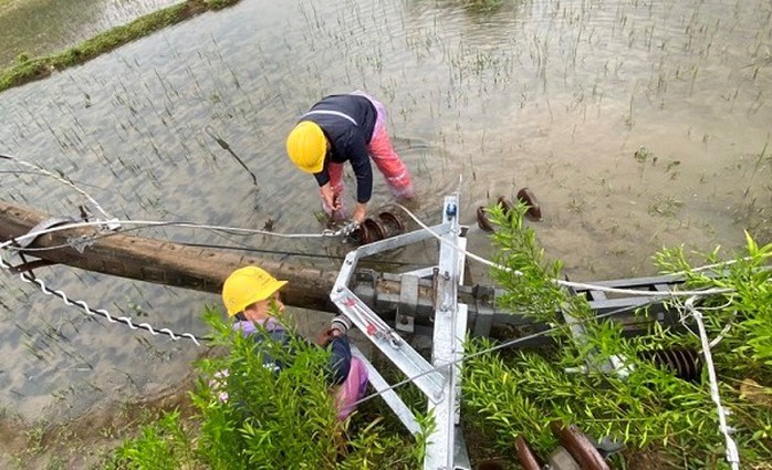 PC Quảng Ngãi: Tập trung khắc phục sự cố lưới điện do mưa lũ - Ảnh 1.